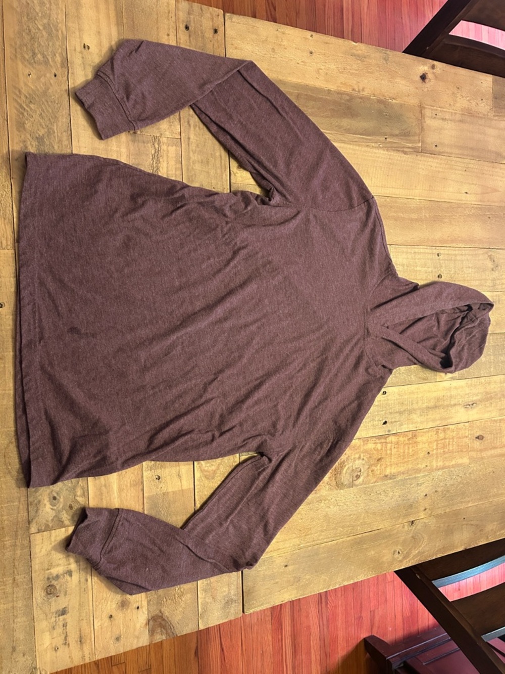 J. Crew Men's Long Sleeve Hooded Tee in Maroon